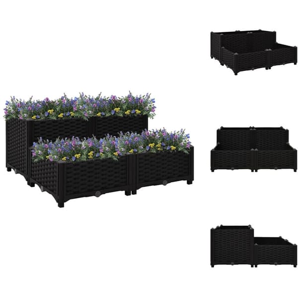 Plantekrukker - Living højbed 80x80x38 cm polypropylen