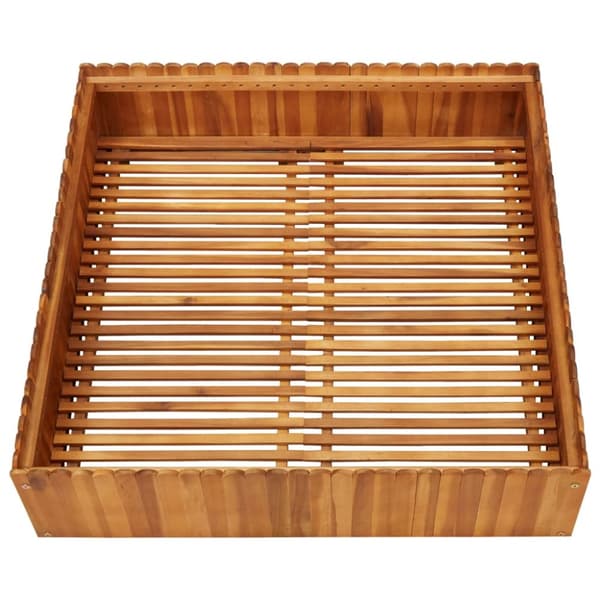Krukor & odlingslådor - Living Odlingslåda upphöjd 100x100x25 cm massivt akaciaträ