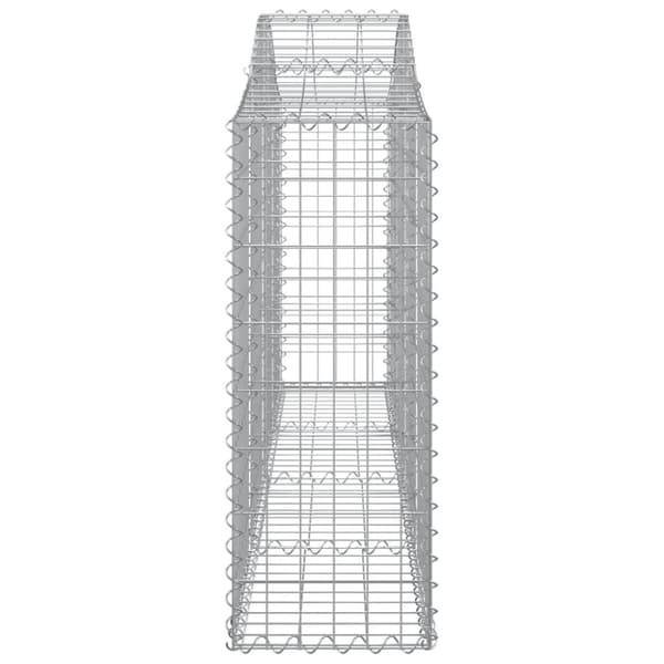 Plantekrukker - Living buede gabionkurve 3 stk. 200x30x80/100 cm galvaniseret jern