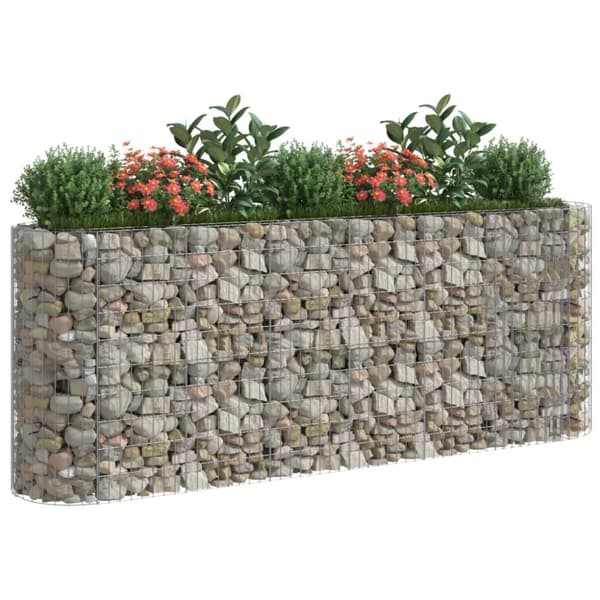 Plantekrukker - Living gabion-højbed 260x50x100 cm galvaniseret jern
