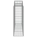 Miniatyrbillede 6 af 7: Plantekrukker - Living buede gabionkurve 2 stk. 200x50x120/140 cm galvaniseret jern