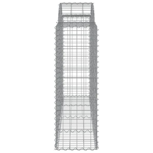 Plantekrukker - Living buede gabionkurve 2 stk. 200x50x120/140 cm galvaniseret jern