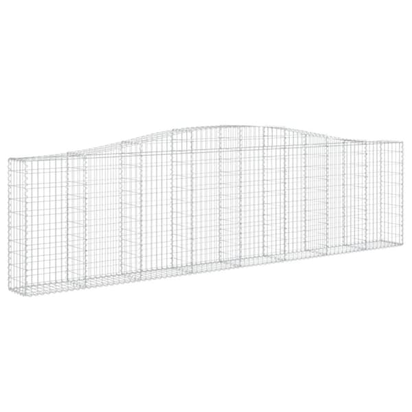 Kukkaruukut & istutuslaatikot - Living Kaareva kivikori 400x30x100/120 cm galvanoitu rauta