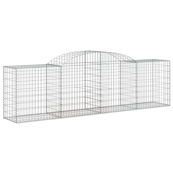 Plantekrukker - Living buede gabionkurve 5 stk. 300x50x80/100 cm galvaniseret jern