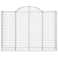 Miniatyrbillede 5 af 7: Plantekrukker - Living buede gabionkurve 2 stk. 200x50x140/160 cm galvaniseret jern