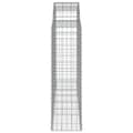 Miniatyrbillede 6 af 7: Plantekrukker - Living buede gabionkurve 2 stk. 200x50x140/160 cm galvaniseret jern