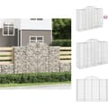 Miniatyrbillede 1 af 7: Plantekrukker - Living buede gabionkurve 2 stk. 200x50x140/160 cm galvaniseret jern