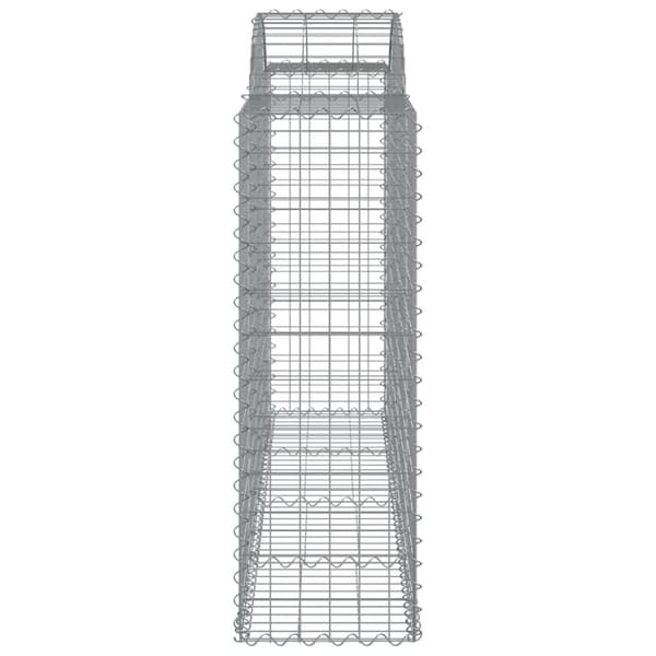 Plantekrukker - Living buede gabionkurve 4 stk. 200x50x120/140 cm galvaniseret jern