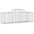 Miniatyrbillede 4 af 7: Plantekrukker - Living buede gabionkurve 2 stk. 200x50x60/80 cm galvaniseret jern