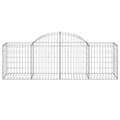 Miniatyrbillede 5 af 7: Plantekrukker - Living buede gabionkurve 2 stk. 200x50x60/80 cm galvaniseret jern