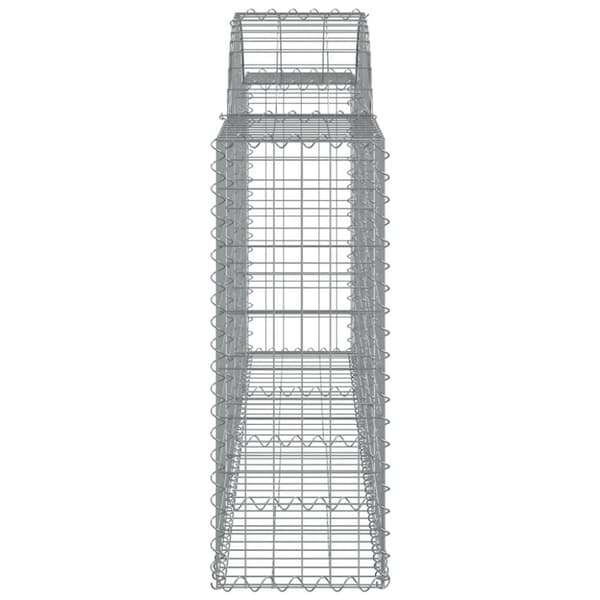 Plantekrukker - Living buede gabionkurve 4 stk. 200x30x80/100 cm galvaniseret jern