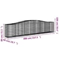 Miniatyrbillede 7 af 7: Plantekrukker - Living buede gabionkurve 7 stk. 400x50x80/100 cm galvaniseret jern