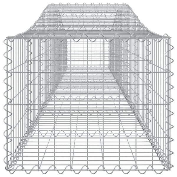 Plantekrukker - Living buede gabionkurve 2 stk. 400x50x40/60 cm galvaniseret jern