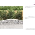 Miniatyrbillede 1 af 7: Plantekrukker - Living buede gabionkurve 2 stk. 400x50x40/60 cm galvaniseret jern