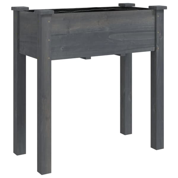 Kukkaruukut & istutuslaatikot - Living Kukkalaatikko vuorauksella harmaa 71x37x76 cm täysi kuusi