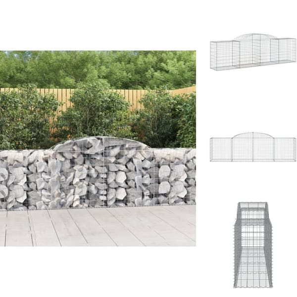 Plantekrukker - Living buet gabionkurv 300x50x80/100 cm galvaniseret jern