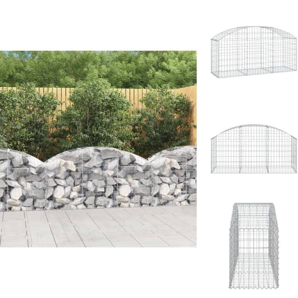 Plantekrukker - Living buet gabionkurv 150x50x60/80 cm galvaniseret jern