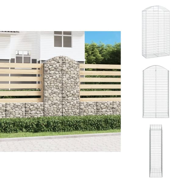 Plantekrukker - Living buet gabionkurv 100x50x180/200 cm galvaniseret jern