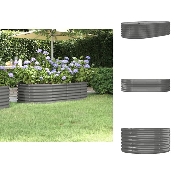 Plantekrukker - Living plantekrukke 152x80x36 cm pulverlakeret stål grå