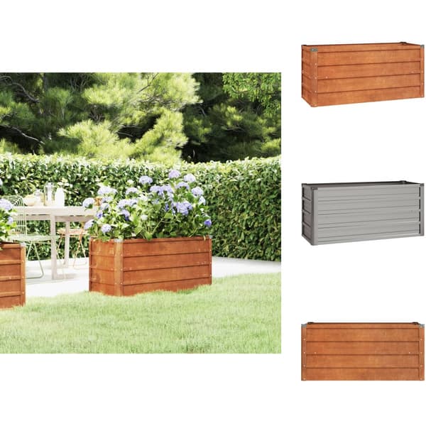 Plantekrukker - Living højbed 100x40x45 cm cortenstål rustfarvet