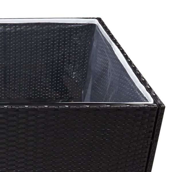 Plantekrukker - Living havebord 80x80x80 cm polyrattan sort