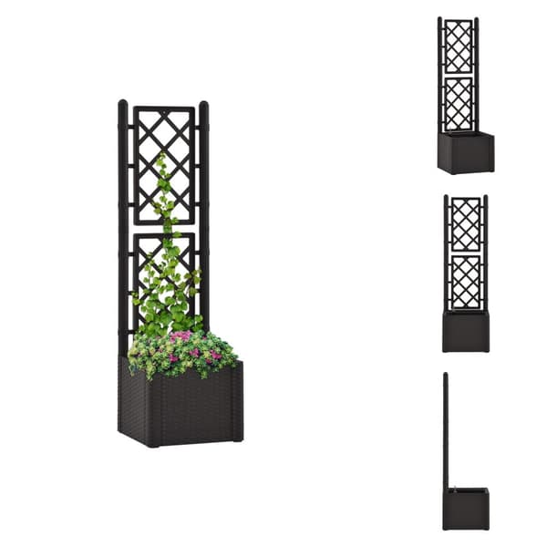 Plantekrukker - Living højbed med espalier og automatisk vandingssystem antracitgrå