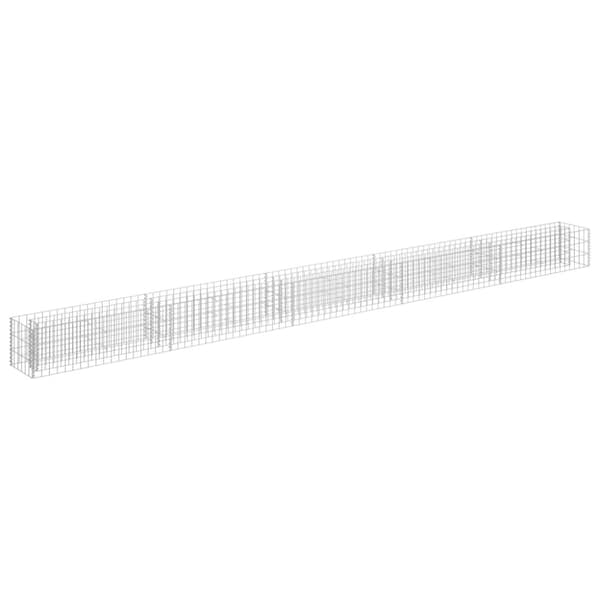 Krukor & odlingslådor - Living Planteringsgabion upphöjd galvaniserat stål 450x30x30 cm