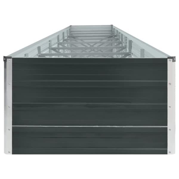 Plantekrukker - Living hævet plantekasse 600x80x45 cm galvaniseret stål antracitgrå