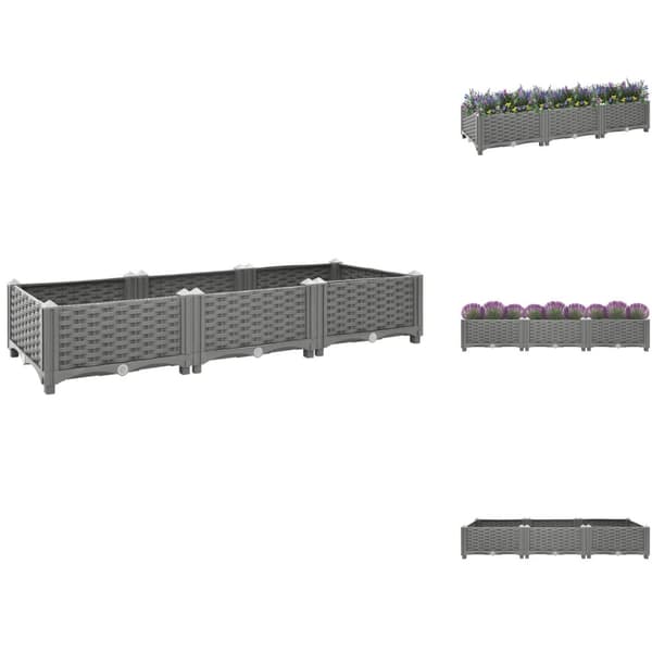Plantekrukker - Living højbed 120x40x23 cm polypropylen