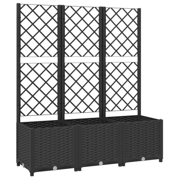 Plantekrukker - Living plantekasse med espalier 120x40x136 cm PP sort