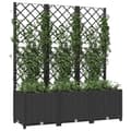 Miniatyrbillede 4 af 9: Plantekrukker - Living plantekasse med espalier 120x40x136 cm PP sort