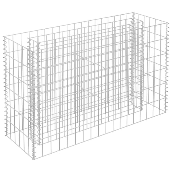Krukor & odlingslådor - Living Planteringsgabion upphöjd galvaniserat stål 90x30x60 cm