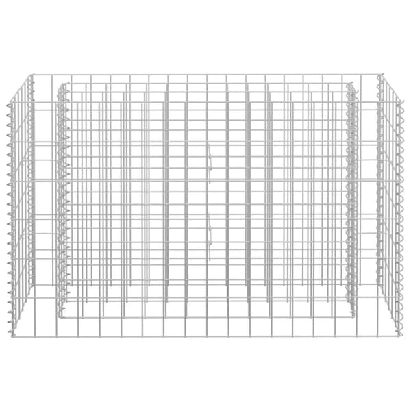 Krukor & odlingslådor - Living Planteringsgabion upphöjd galvaniserat stål 90x30x60 cm