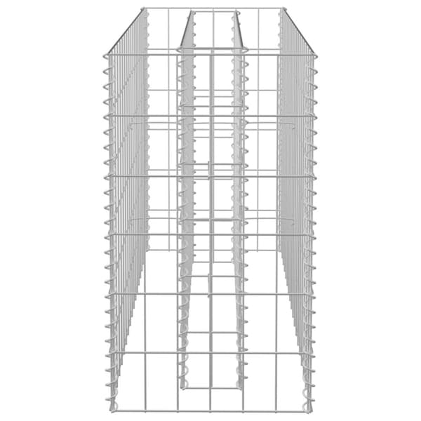 Krukor & odlingslådor - Living Planteringsgabion upphöjd galvaniserat stål 90x30x60 cm