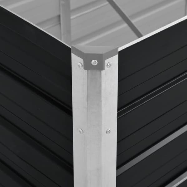 Plantekrukker - Living hævet plantekasse 320x80x45 cm galvaniseret stål antracitgrå