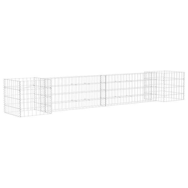 Plantekrukker - Living H-formet gabion-plantekasse 260x40x40 cm stål