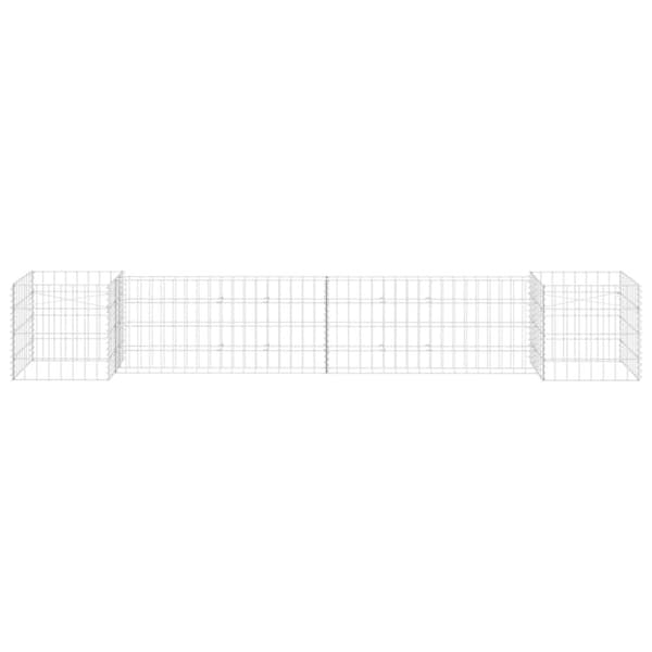 Plantekrukker - Living H-formet gabion-plantekasse 260x40x40 cm stål