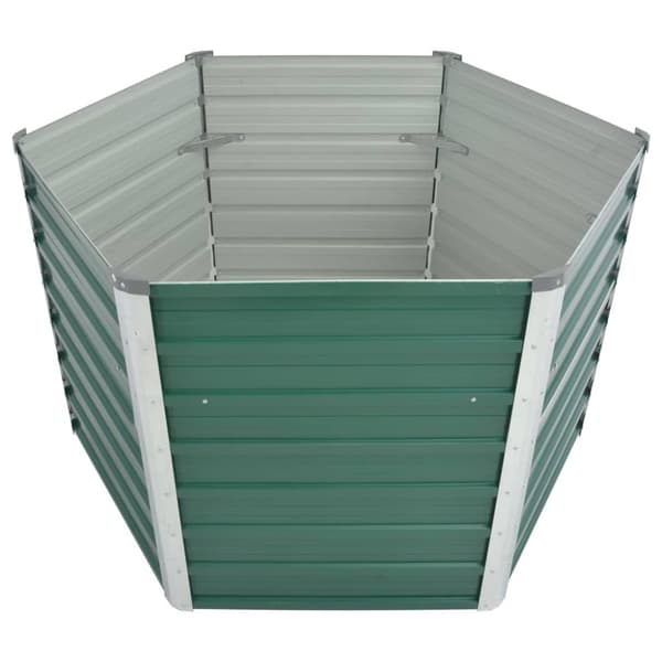 Plantekrukker - Living forhøjet plantekasse 129x129x77 cm galvaniseret stål grøn