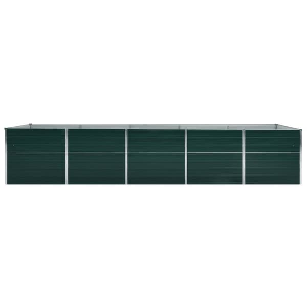 Plantekrukker - Living forhøjet plantekasse 400x80x77 cm galvaniseret stål grøn