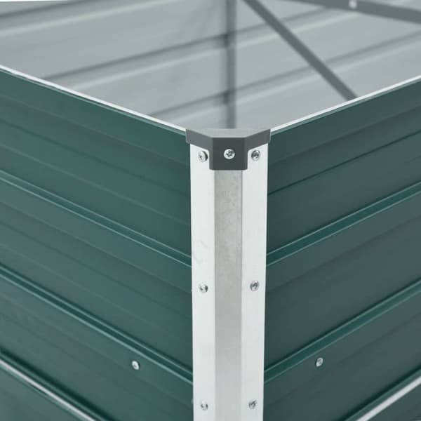Plantekrukker - Living forhøjet plantekasse 400x80x77 cm galvaniseret stål grøn