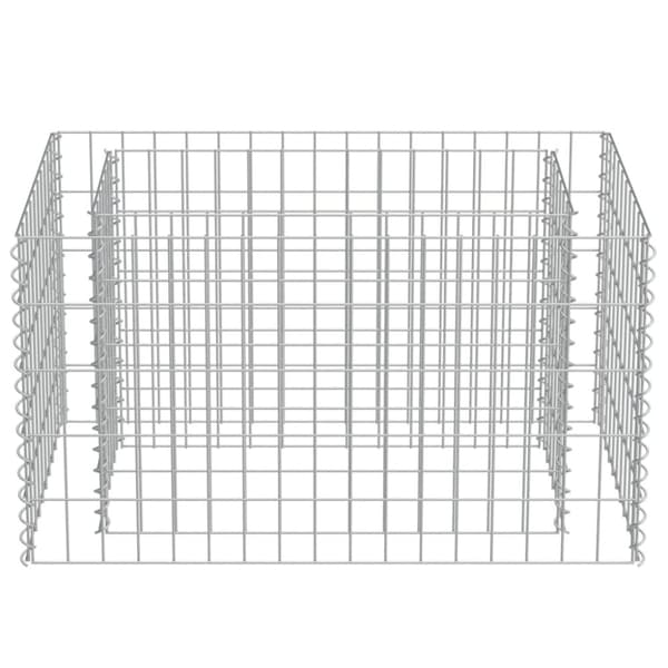 Krukor & odlingslådor - Living Planteringsgabion upphöjd galvaniserat stål 90x50x50 cm