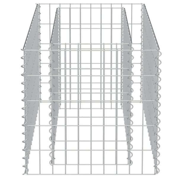 Krukor & odlingslådor - Living Planteringsgabion upphöjd galvaniserat stål 90x50x50 cm