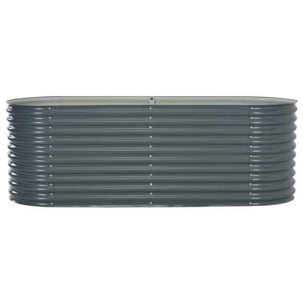Plantekrukker - Living forhøjet plantekasse 240x80x81 cm galvaniseret stål grå