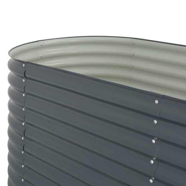 Plantekrukker - Living forhøjet plantekasse 240x80x81 cm galvaniseret stål grå