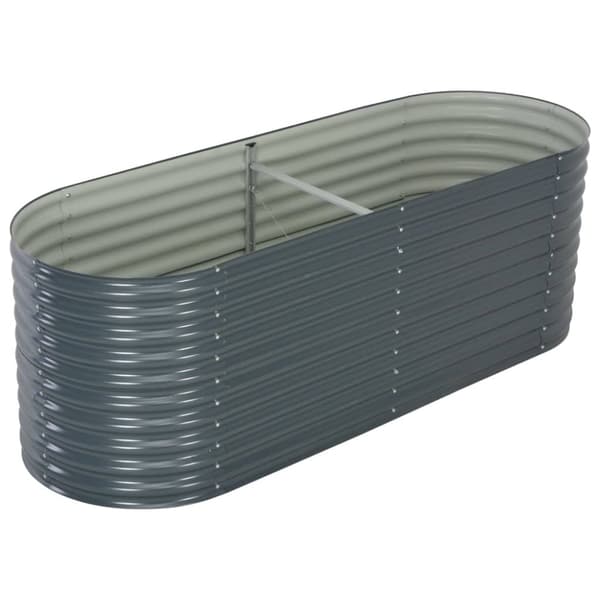 Plantekrukker - Living forhøjet plantekasse 240x80x81 cm galvaniseret stål grå