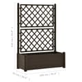 Miniatyrbillede 8 af 8: Plantekrukker - Living plantekasse med espalier 100x43x142 cm PP mokkafarvet