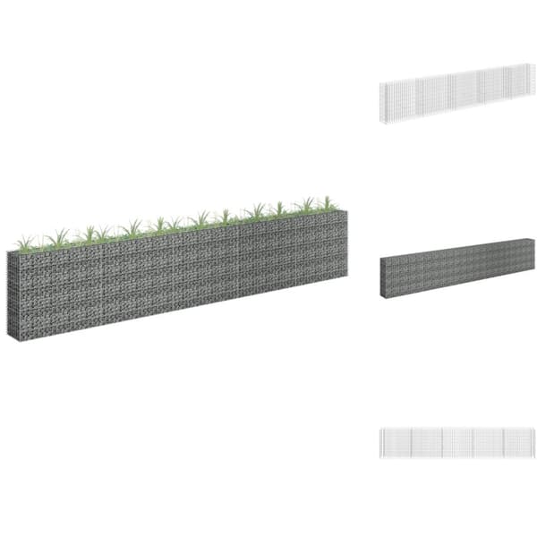 Plantekrukker - Living gabion-højbed 450x30x90 cm galvaniseret stål