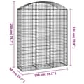 Miniatyrbillede 6 af 6: Plantekrukker - Living buet gabionkurv 150x50x180/200 cm galvaniseret jern