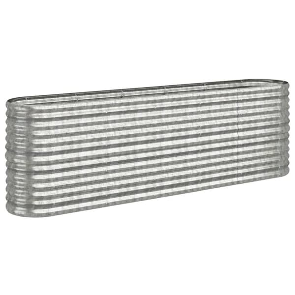 Krukor & odlingslådor - Living Odlingslåda pulverlackerat stål 224x40x68 cm silver