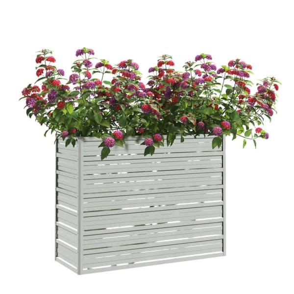 Plantekrukker - Living højbed 100x40x77 cm galvaniseret stål sølvfarvet